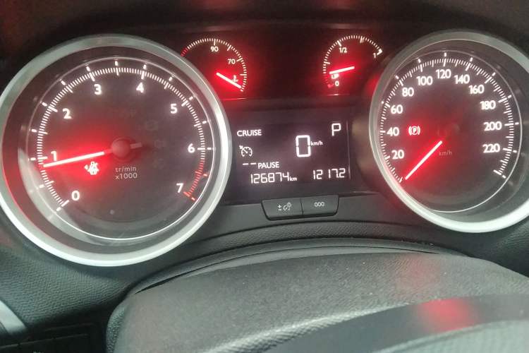 Used Peugeot 408 2014 1.8L Automatic Luxury Edition Odometer Close Up