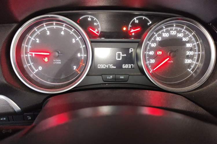 Used Peugeot 408 2016 1.6T Automatic Luxury Edition Odometer Close Up