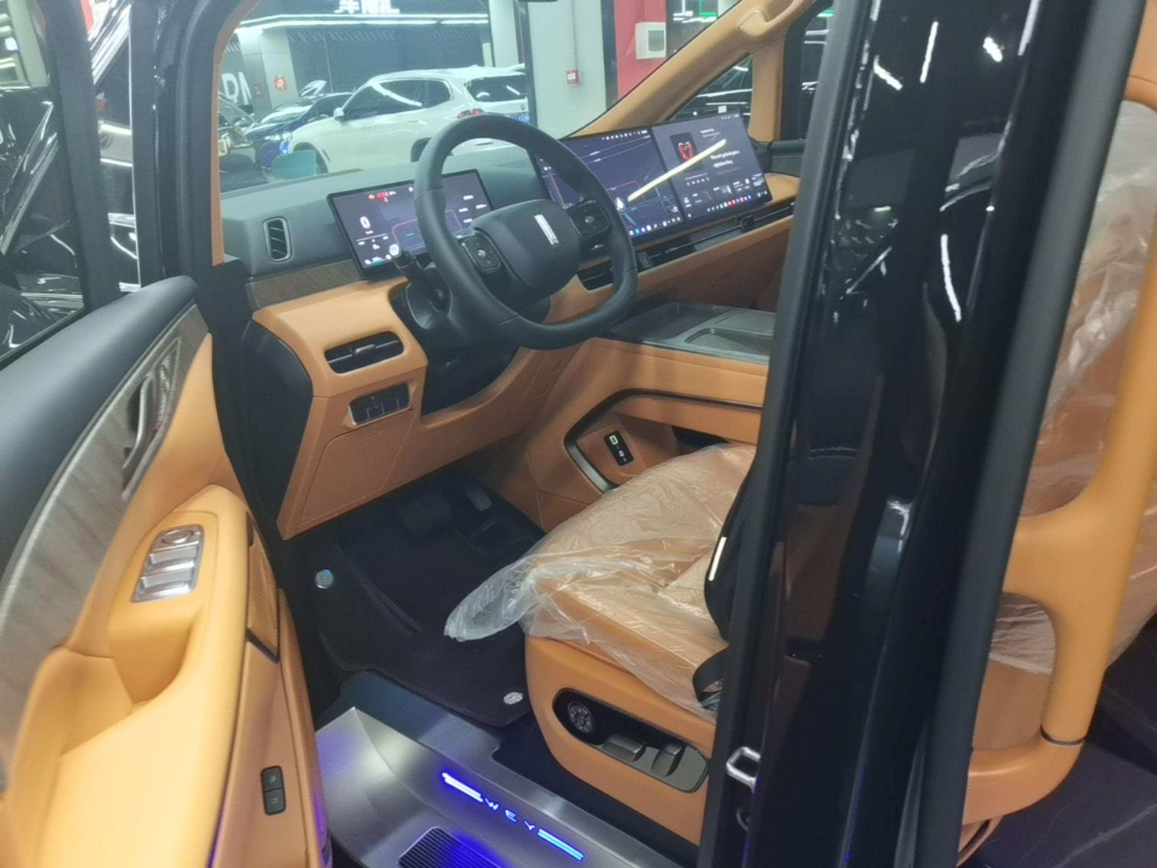 Vordere Reihe im Auto