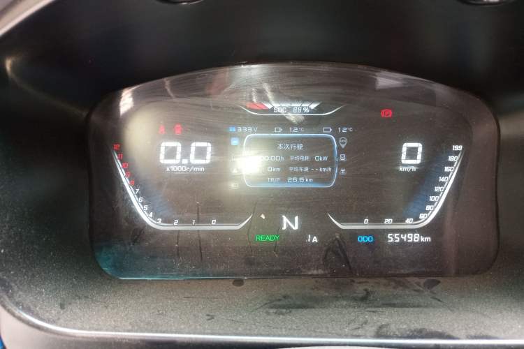 Used SRM New Energy T5L EV 2023 Standard Model 3.8-meter Cargo Box Flatbed Truck 55.7 kWh Instrument Cluster