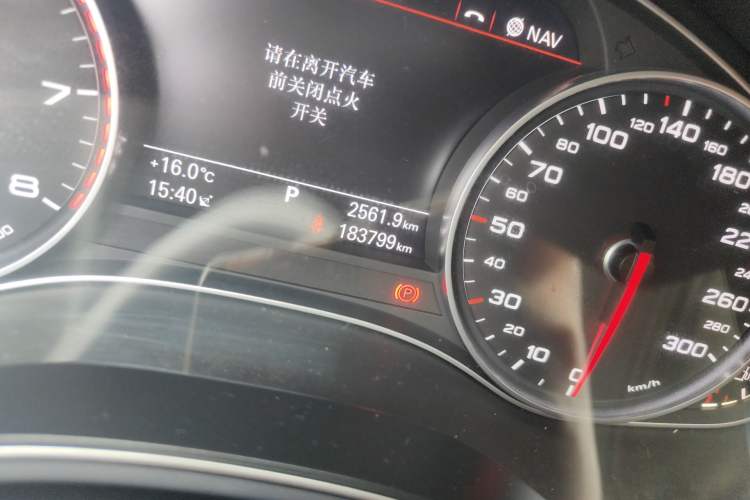 Used Audi A6L 2014 TFSI Comfort Model Odometer Close Up