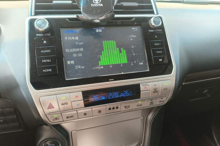 Used Toyota Prado 2018 3.5L Automatic TX-L with Rear-Mounted Spare Tire Audio And AC Panel