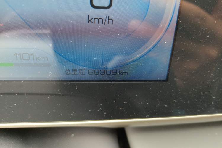 Used BYD Qin L 2024 DM-i 120KM Leading Model Odometer Close Up