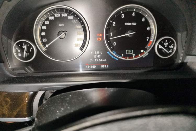 Used BMW 5 Series 2013 530Li Leading Model Odometer Close Up