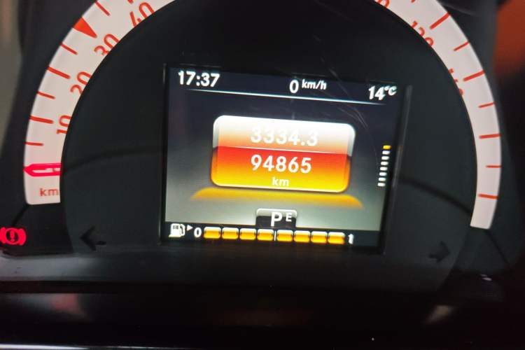 Used smart fortwo 2015 1.0L 52 kW Hardtop Passion Edition Odometer Close Up