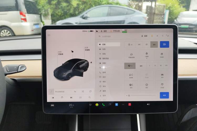 Used Tesla Model 3 2020 Refreshed Version Long-Range Rear-Wheel Drive Audio And AC Panel