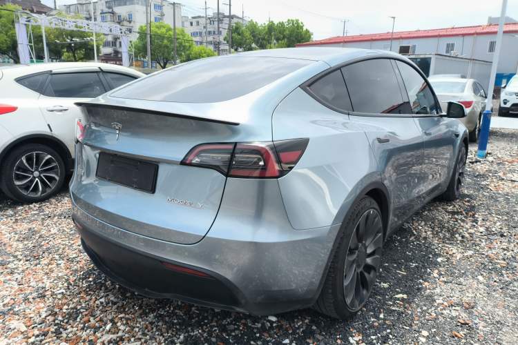 Used Tesla Model Y 2022 Performance High-Performance All-Wheel-Drive Version Rear Right 45 Deg