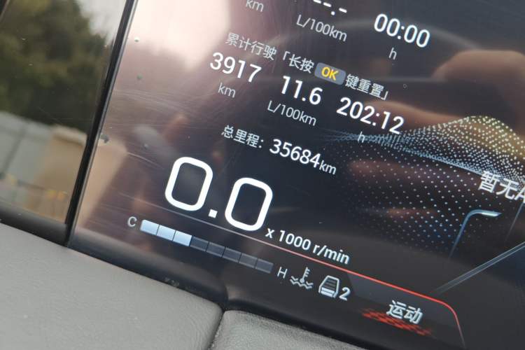 Used GAC Trumpchi M8 2023 Zongshi Series 400T Ultimate Edition Odometer Close Up