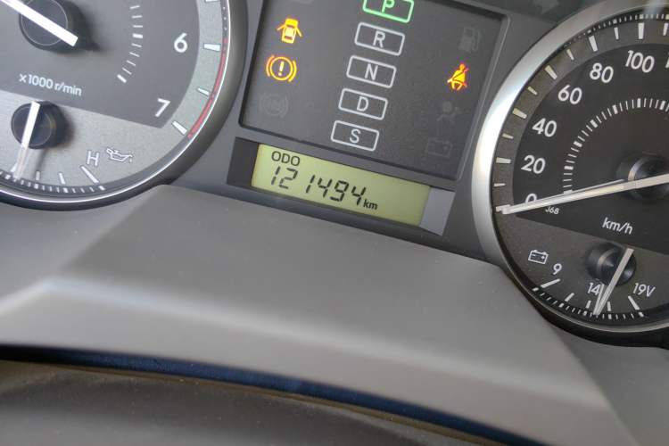 Used Toyota Land Cruiser  Odometer Close Up