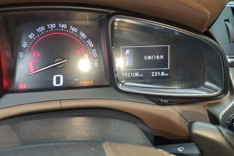 Used DS 4S 2016 1.8T Automatic Prestige Edition THP200 Odometer Close Up