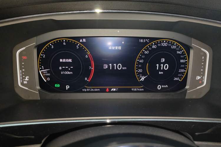 Used Volkswagen Tiguan L 2020 330TSI Automatic Two-Wheel Drive R-Line Flagship Version China VI Standard Instrument Cluster