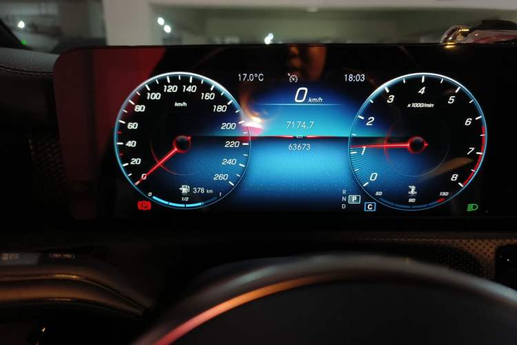 Used Mercedes-Benz A-Class 2021 A 200 L Sport Sedan Dynamic Model Odometer Close Up