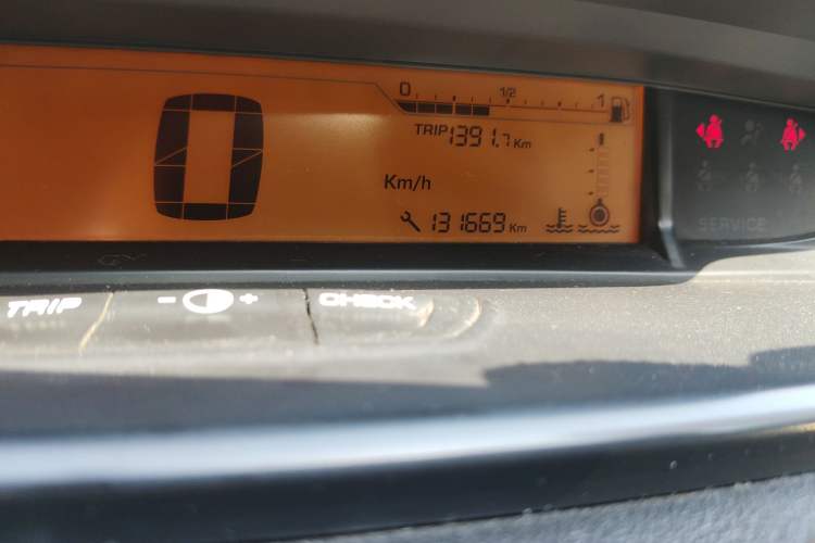 Used Citroen C-Quatre 2013 Sedan 2.0L Automatic Joyful Model Odometer Close Up