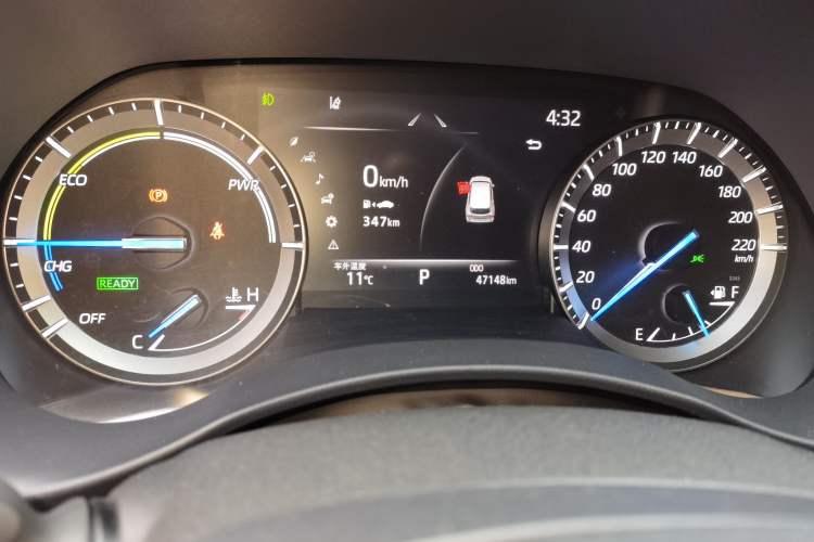 Used Toyota Highlander 2022 Dual-Engine 2.5L Four-Wheel Drive Prestige Version 7 Seats Odometer Close Up