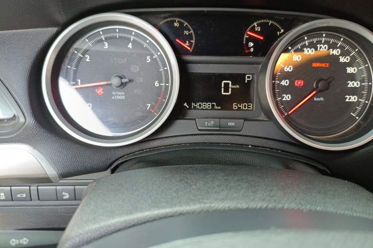 Used Peugeot 408 2015 1.2T Automatic Luxury Edition Odometer Close Up