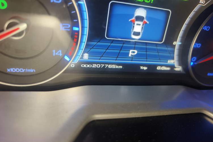 Used Geely Auto Emgrand New Energy 2016 EV Elite Model Odometer Close Up