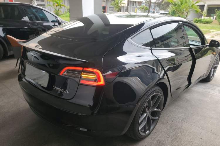 Used Tesla Model 3 2022 Performance High-Performance All-Wheel-Drive Version Rear Right 45 Deg