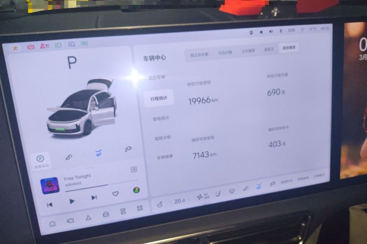 Used Li Auto L6 2024 Pro Model Odometer Close Up