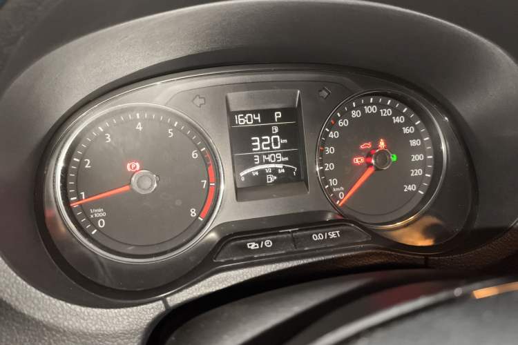 Used Volkswagen Polo 2016 1.6L Automatic Comfort Model Odometer Close Up