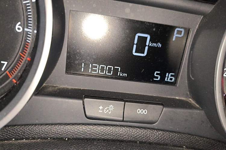 Used Peugeot 408 2014 1.8L Automatic Luxury Edition Odometer Close Up