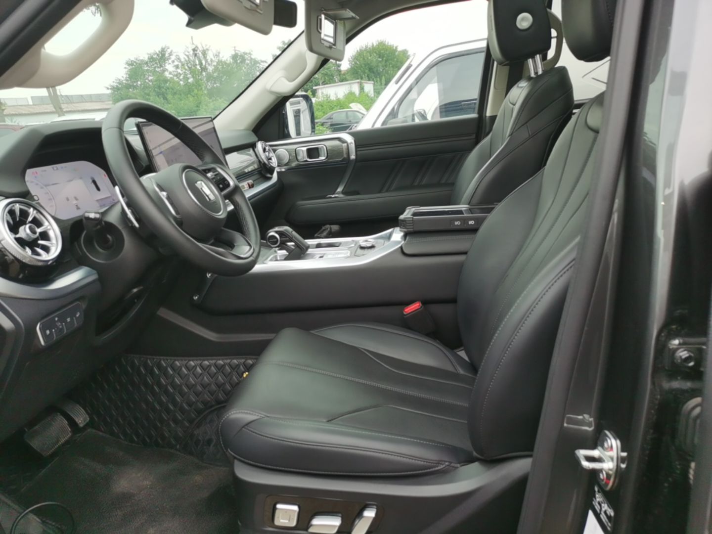 Vordere Reihe im Auto