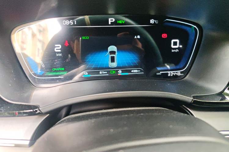 Used BYD Song PLUS New Energy 2021 DM-i 110KM Flagship Model Odometer Close Up