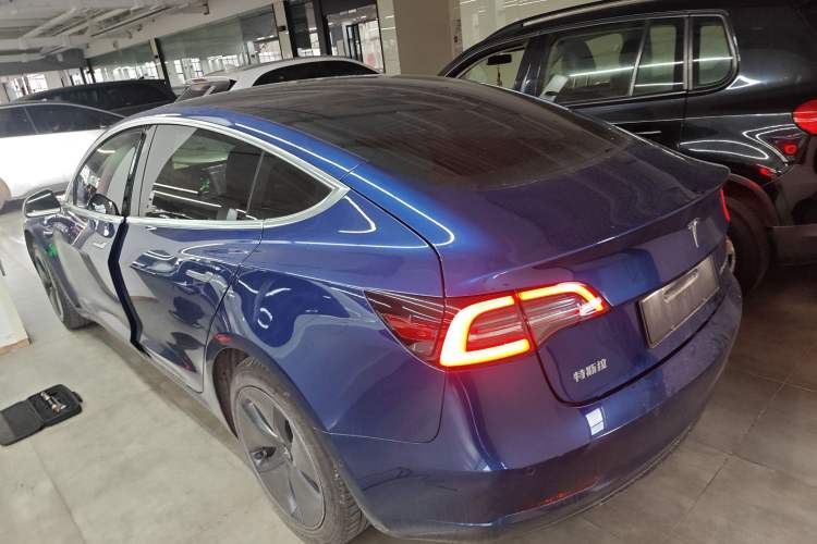 Used Tesla Model 3 2020 Standard Range Rear-Wheel Drive Upgraded Version Rear Left 45 Deg