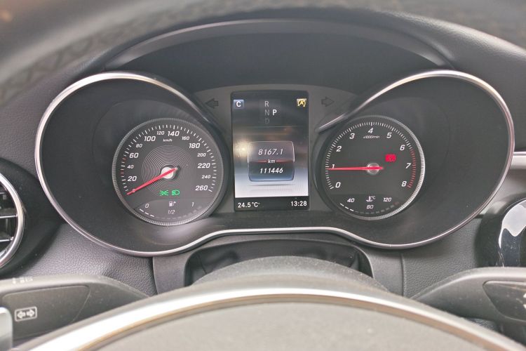 Used Mercedes-Benz C-Class 2018 C 200 Sport Edition Odometer Close Up