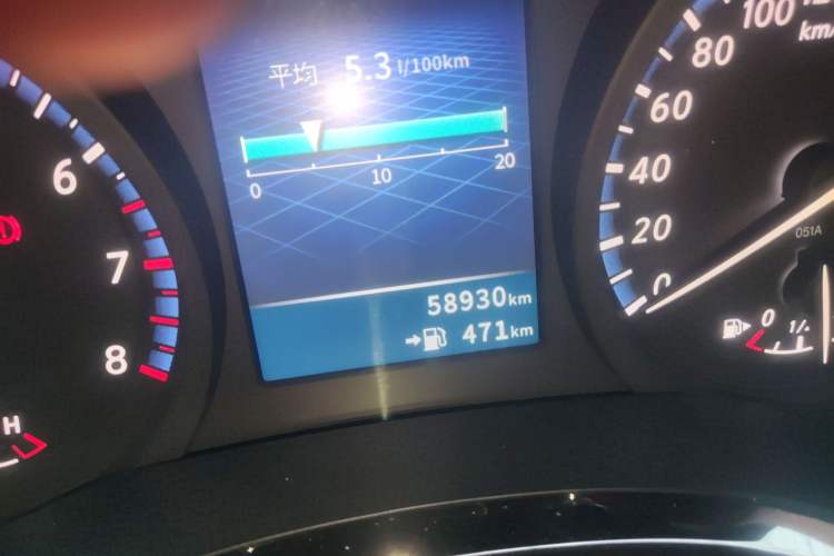 Used Venucia D60 2018 1.6L Manual Smart Connect Elite Edition Odometer Close Up