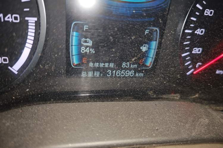 Used BYD Qin New Energy 2017 Qin 1.5T 100 Odometer Close Up