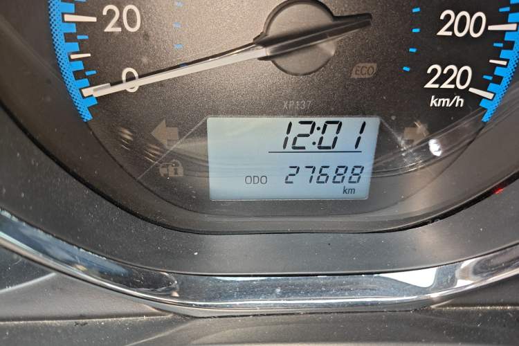 Used Toyota Vios 2019 1.5L Manual Trend Edition Odometer Close Up
