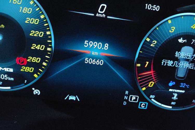 Used Mercedes-Benz GLC AMG 2020 AMG GLC 43 4MATIC Odometer Close Up