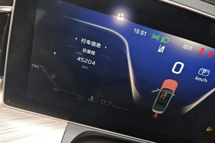 Used Hongqi H9 2020 3.0T Smart Connect Flagship Edition Odometer Close Up