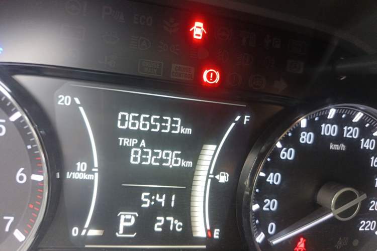 Used Honda Crider 2019 180 Turbo CVT Luxury Edition China VI Emission Standard Odometer Close Up