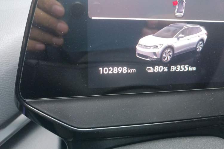 Used Volkswagen ID.4 CROZZ 2021 Long-Range PRO Two-Wheel Drive Version Odometer Close Up