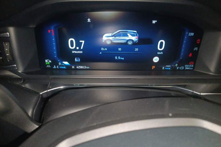 Used Ford Explorer 2024 2.3T EcoBoost Rear-Drive Trend Edition 7-Seater Odometer Close Up