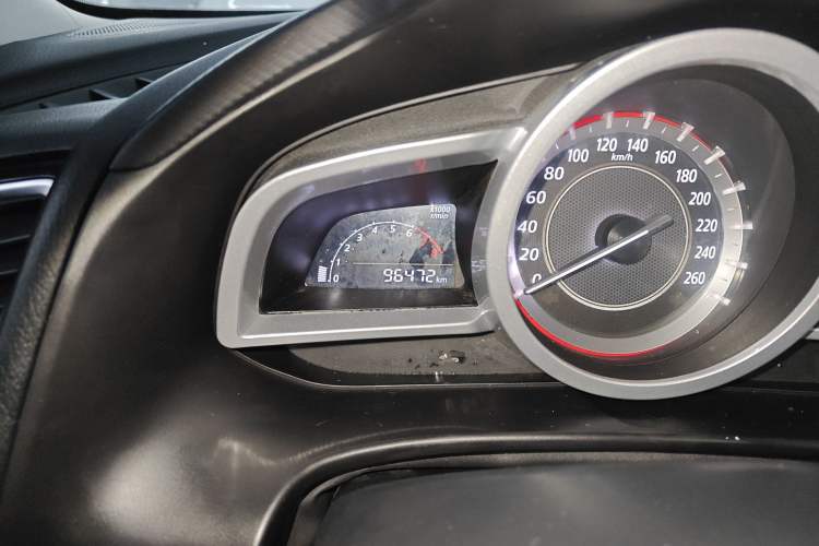 Used Mazda 3 Axela 2016 Sedan 1.5L Manual Luxury Model Odometer Close Up