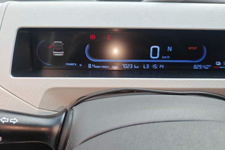 Used Geely Galaxy Panda 2024 Panda Mini 200km Endurance Bear Odometer Close Up