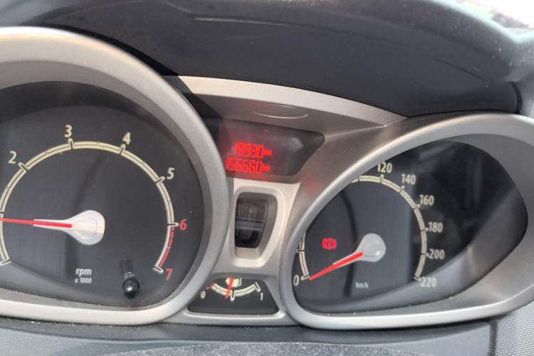 Used Ford Fiesta 2009 Sedan 1.5L Manual Fashion Edition Odometer Close Up