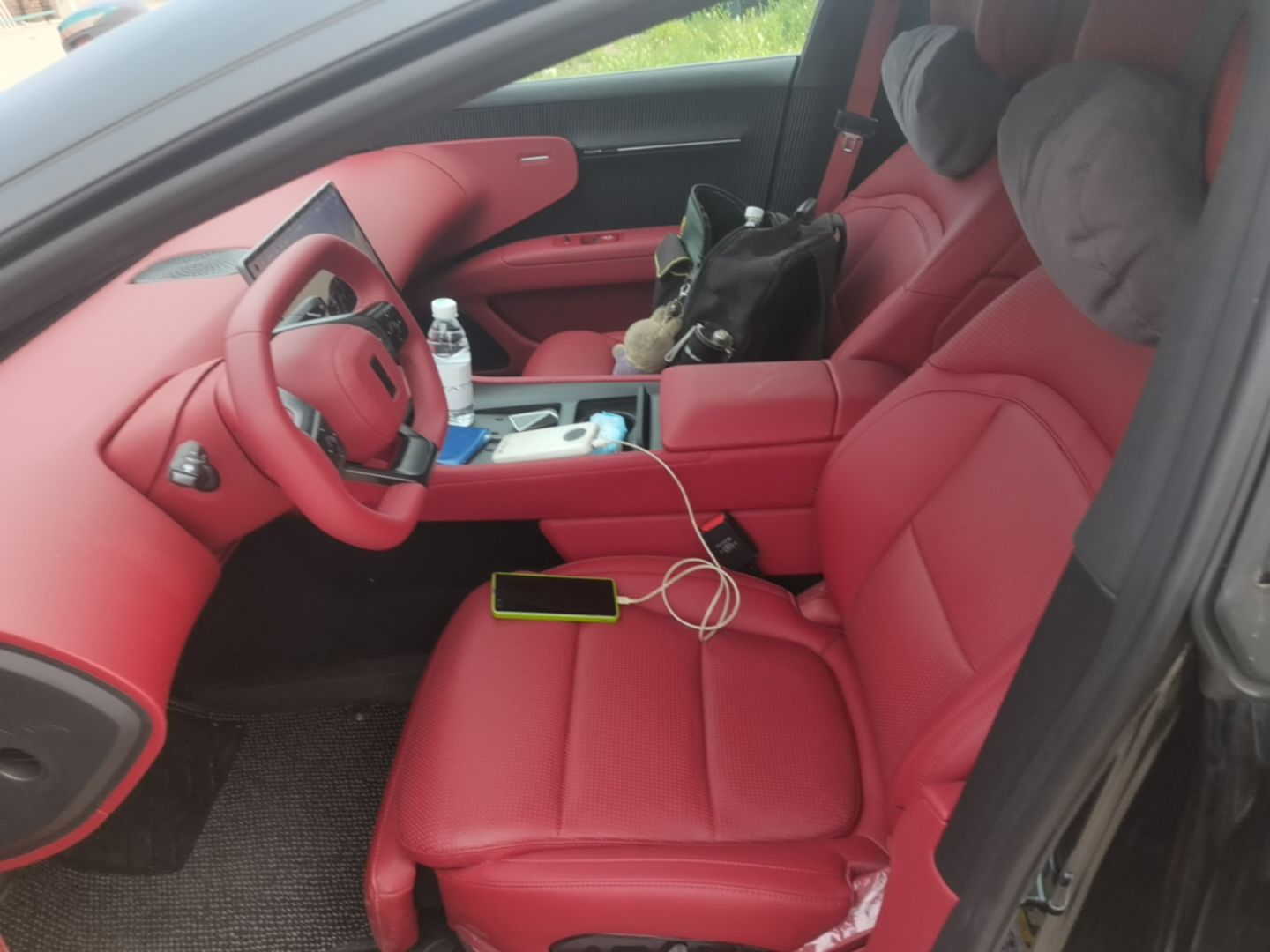 A primeira fila do carro
