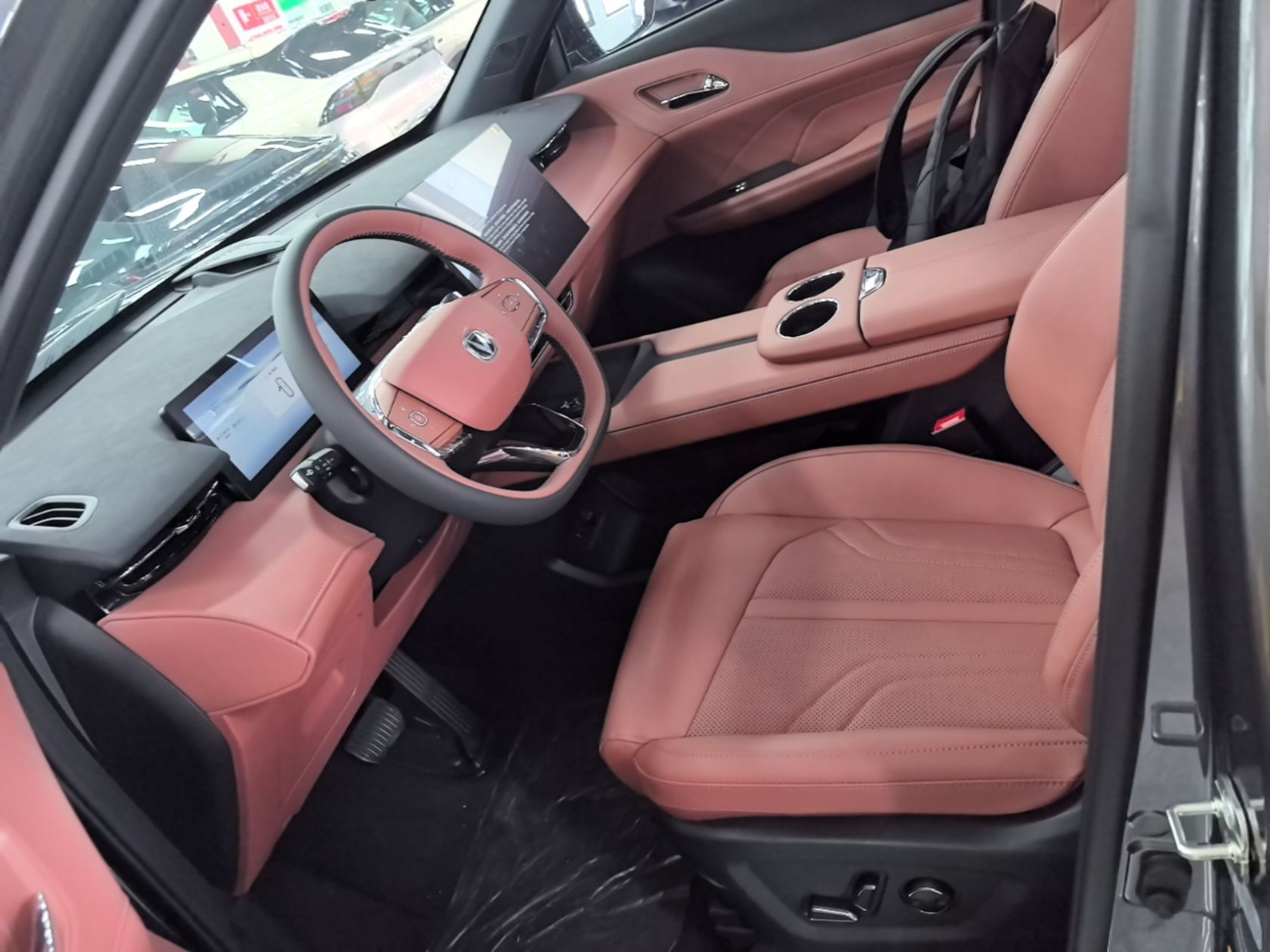 Vordere Reihe im Auto