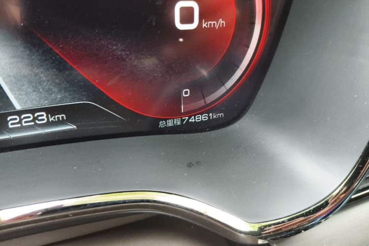 Used BYD Han 2020 EV Long-Range Deluxe Model Odometer Close Up