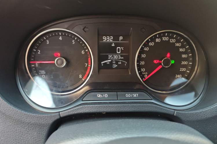 Used Volkswagen Polo 2016 1.6L Automatic Comfort Model Odometer Close Up