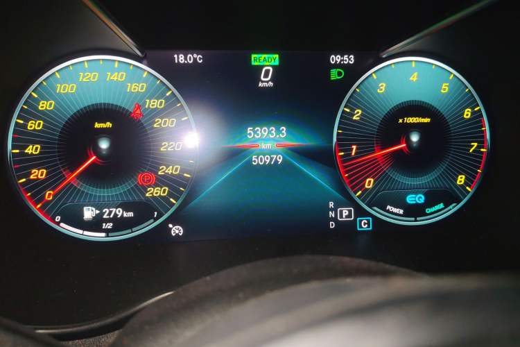 Used Mercedes-Benz C-Class 2019 Restyled C 260 L Sport Edition Odometer Close Up