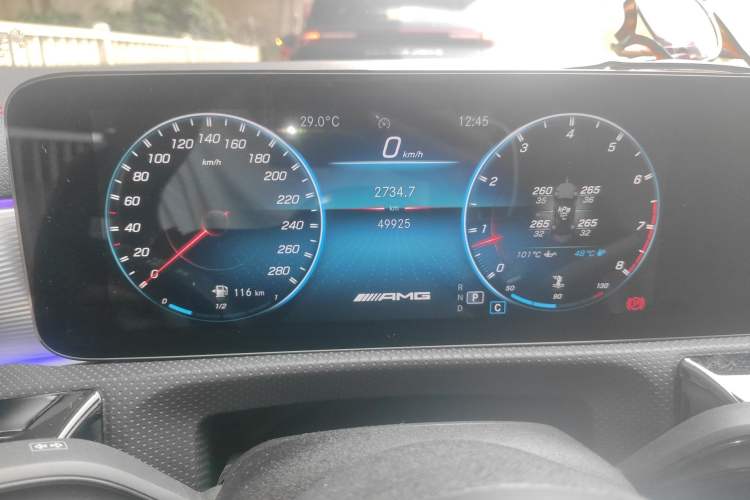 Used Mercedes-Benz A AMG 2020 AMG A 35 L 4MATIC Odometer Close Up