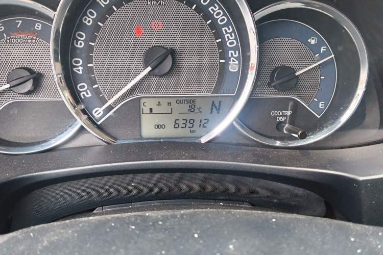 Used Toyota Levin 2016 1.6G CVT Elite Edition Odometer Close Up