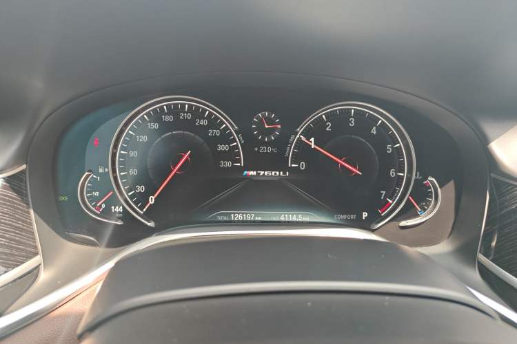 Used BMW 7 Series 2018 730Li Luxury Edition M Sport Package Odometer Close Up