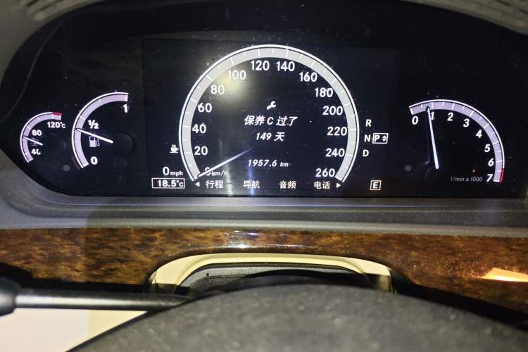 Used Mercedes-Benz S-Class 2012 S 300 L Business-Class Grand Edition Odometer Close Up