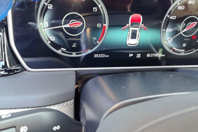 Used Hongqi HS5 2019 2.0T Smart Connect Flagship Edition Odometer Close Up