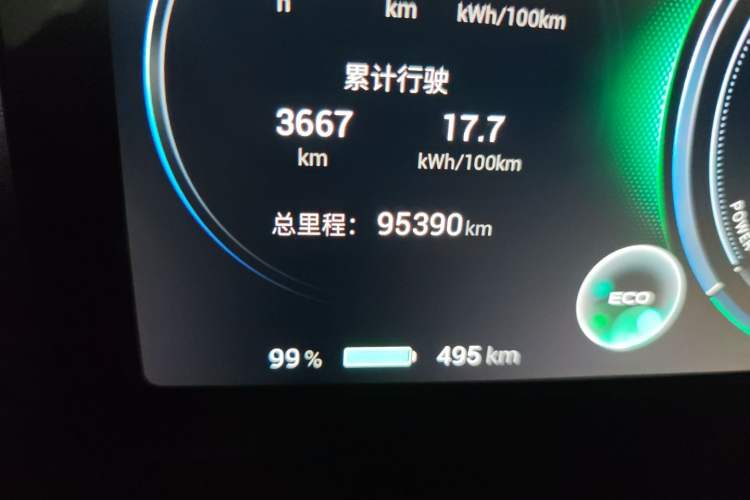 Used AION V 2022 Plus 70 Smart Edition Ternary Lithium Odometer Close Up